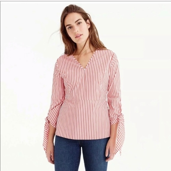 Universal Standard J. Crew Poplin Tie Sleeve Top - Picture 1 of 6